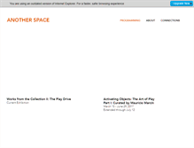 Tablet Screenshot of anotherspace.org